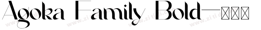 Agoka Family Bold字体转换